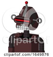 Purple Droid With Droid Head And Keyboard Mouth And Visor Eye And Single Led Antenna