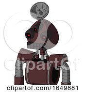 Purple Droid With Rounded Head And Keyboard Mouth And Three Eyed And Radar Dish Hat