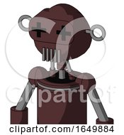 Purple Droid With Rounded Head And Vent Mouth And Plus Sign Eyes