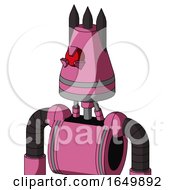 Pink Robot With Cone Head And Angry Cyclops Eye And Three Dark Spikes