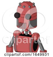 Pinkish Mech With Dome Head And Vent Mouth And Two Eyes by Leo Blanchette
