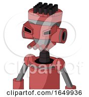 Pinkish Mech With Vase Head And Pipes Mouth And Angry Eyes And Pipe Hair by Leo Blanchette