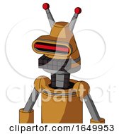 Peach Droid With Cone Head And Keyboard Mouth And Visor Eye And Double Led Antenna