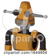 Peach Droid With Cone Head And Square Mouth And Two Eyes