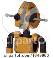 Peach Droid With Droid Head And Vent Mouth And Black Glowing Red Eyes