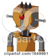 Peach Droid With Mechanical Head And Pipes Mouth And Angry Cyclops And Three Dark Spikes