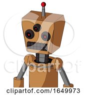 Peach Mech With Box Head And Keyboard Mouth And Three Eyed And Single Led Antenna