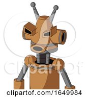 Peach Mech With Cone Head And Round Mouth And Angry Eyes And Double Antenna
