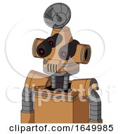 Peach Mech With Cone Head And Speakers Mouth And Three Eyed And Radar Dish Hat