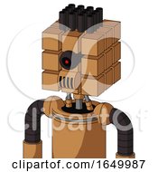 Peach Mech With Cube Head And Speakers Mouth And Black Cyclops Eye And Pipe Hair