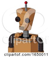 Peach Mech With Cylinder Conic Head And Speakers Mouth And Red Eyed And Single Led Antenna