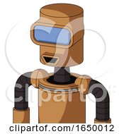 Peach Mech With Cylinder Head And Happy Mouth And Large Blue Visor Eye