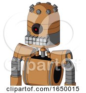 Peach Mech With Dome Head And Keyboard Mouth And Black Cyclops Eye