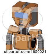 Peach Mech With Mechanical Head And Sad Mouth And Large Blue Visor Eye
