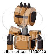 Peach Mech With Multi Toroid Head And Happy Mouth And Black Visor Cyclops And Three Dark Spikes