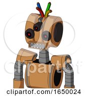 Peach Mech With Multi Toroid Head And Square Mouth And Three Eyed And Wire Hair