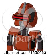 Orange Robot With Droid Head And Visor Eye And Spike Tip