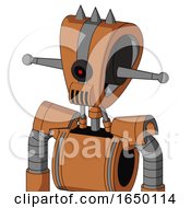 Orange Droid With Droid Head And Speakers Mouth And Black Cyclops Eye And Three Spiked