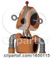 Orange Droid With Droid Head And Square Mouth And Black Cyclops Eye And Single Led Antenna