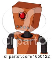 Orange Mech With Box Head And Pipes Mouth And Cyclops Eye