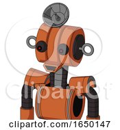 Orange Mech With Multi Toroid Head And Happy Mouth And Red Eyed And Radar Dish Hat