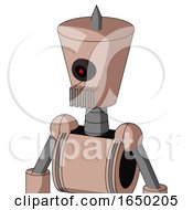 Light Peach Mech With Cylinder Conic Head And Vent Mouth And Black Cyclops Eye And Spike Tip
