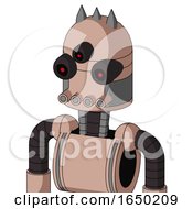Light Peach Mech With Dome Head And Pipes Mouth And Three Eyed And Three Spiked