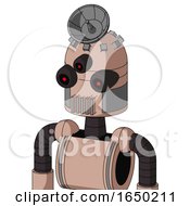 Light Peach Mech With Dome Head And Vent Mouth And Three Eyed And Radar Dish Hat