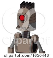 Gray Robot With Dome Head And Pipes Mouth And Cyclops Eye And Pipe Hair
