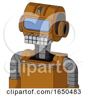 Dirty Orange Mech With Multi Toroid Head And Keyboard Mouth And Large Blue Visor Eye