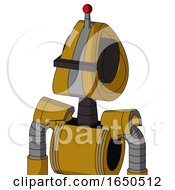 Dark Yellow Automaton With Droid Head And Black Visor Cyclops And Single Led Antenna