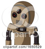 Cardboard Automaton With Bubble Head And Vent Mouth And Three Eyed