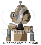 Cardboard Droid With Droid Head And Toothy Mouth And Two Eyes And Single Antenna