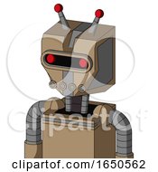 Cardboard Mech With Mechanical Head And Pipes Mouth And Visor Eye And Double Led Antenna