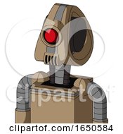 Cardboard Robot With Droid Head And Speakers Mouth And Cyclops Eye