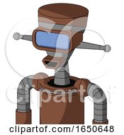 Brown Mech With Vase Head And Happy Mouth And Large Blue Visor Eye