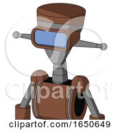 Brown Mech With Vase Head And Large Blue Visor Eye