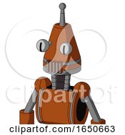 Brownish Droid With Cone Head And Vent Mouth And Two Eyes And Single Antenna