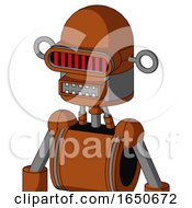 Brownish Droid With Dome Head And Square Mouth And Visor Eye