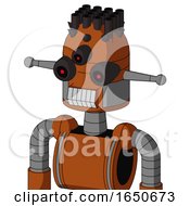 Brownish Droid With Dome Head And Teeth Mouth And Three Eyed And Pipe Hair