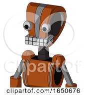 Brownish Droid With Droid Head And Keyboard Mouth And Two Eyes