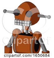 Brownish Droid With Rounded Head And Keyboard Mouth And Two Eyes