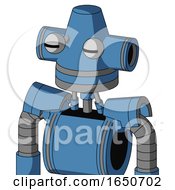 Blue Robot With Cone Head And Two Eyes