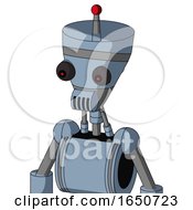 Poster, Art Print Of Blue Mech With Vase Head And Speakers Mouth And Red Eyed And Single Led Antenna