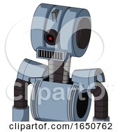 Poster, Art Print Of Blue Mech With Multi-Toroid Head And Square Mouth And Black Cyclops Eye