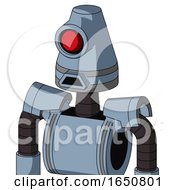 Poster, Art Print Of Blue Mech With Cone Head And Sad Mouth And Cyclops Eye
