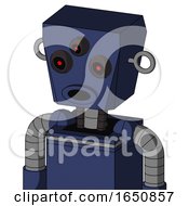 Poster, Art Print Of Blue Droid With Box Head And Round Mouth And Three-Eyed