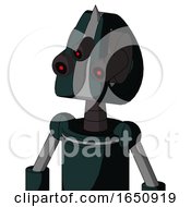 Poster, Art Print Of Blue Droid With Droid Head And Three-Eyed And Spike Tip