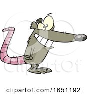 Poster, Art Print Of Cartoon Grinning Dirty Rat