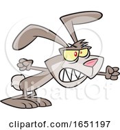 Poster, Art Print Of Cartoon Angry Rabid Rabbit